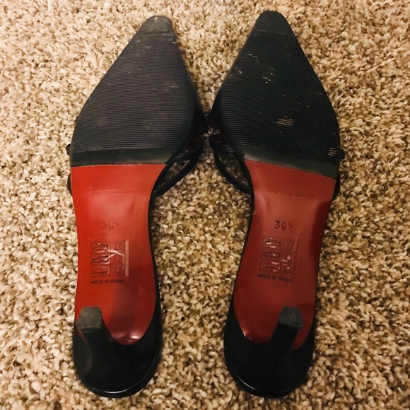 Burberry Black Leather Clogs Size 38.5 - Picture 4 of 8